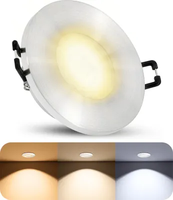 Produktbild von SSC-LUXon BEDA Einbau Downlight IP65 Deckenlampe - inkl. LED GU10 Lampe LumiFLEX 3CCT - Einbauspot für Bad & Küche