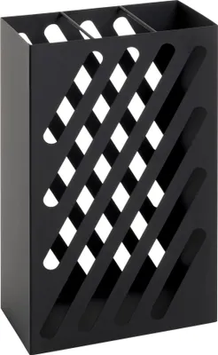 Image de Porte-parapluies HAKU noir - métal, L/H/P : 30 x 48 x 16 cm