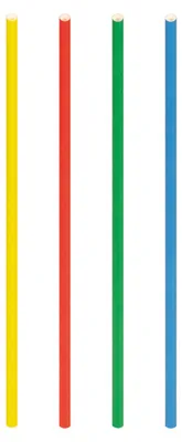 Produktbild von 2500x Trinkhalme aus Papier bunt Ø6mm 21cm