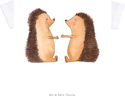 Produktbild von Mr. & Mrs. Panda  T-Shirt Igel Liebe 12. - 18. Monat - Weiß - Geschenk, Hochzeit, Hochzeitstag, Baby Shirt, Freundin, Babyshirt, Kurzarmshirt, Baumwolle