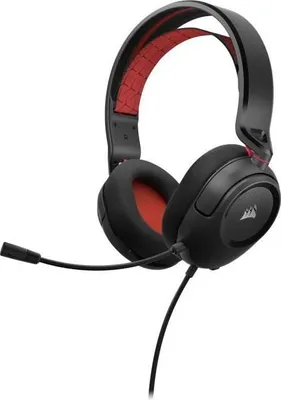 Immagine prodotto di Cuffie da gioco, Corsair HS35, rosse, con cavo, stereo, driver da 50 mm, PC, console, dispositivi mobili