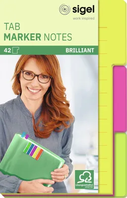 Zdjęcie produktu dla Notes samoprzylepny SIGEL HN206 - 98 x 148 mm, 3 zakładki, 42 karteczki