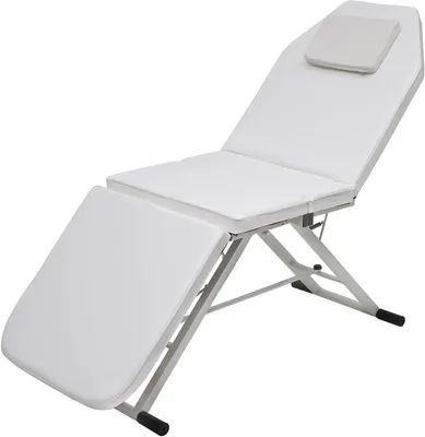 Produktbild von Mobiler Massagestuhl – Klappbares Massagebett – Professionelle Massage – Höhenverstellbar – 180 x 60 cm – Weiß