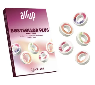 Productafbeelding van Air Up Pods - Bosvruchten - IJsthee Perzik - Watermeloen - Kers - Appel - 5 Smaken - Geurpods voor Air Up Drinkfles - airup
