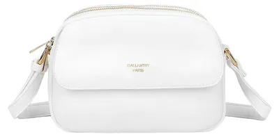 Image de Gallantry, sac à bandoulière pour femme avec plusieurs compartiments et un rabat discret, blanc