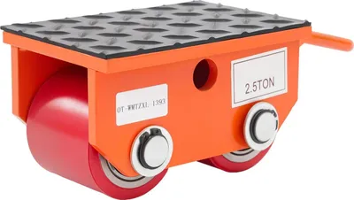 Produktbild von Maschinenroller 2,5 t - Panzerrollen Transportfahrwerk - Tragkraft 2500 kg - Legierter Stahl - Schwerlast - Rot