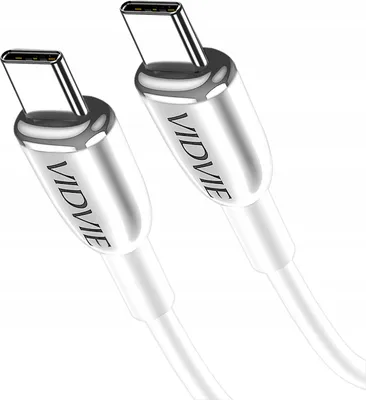 Produktbild von VIDVIE CB4012cc, 1,2 m, USB C, USB C, USB 3.2 Gen 1 (3.1 Gen 1), Weiß
