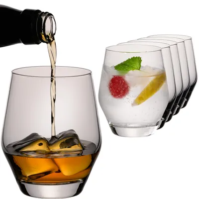 Produktbild von IMPERIAL Trinkgläser 400ml – 6er Set aus Crystalline Glas Serie "Rom" – konisch geformte Whiskygläser spülmaschinenfest
