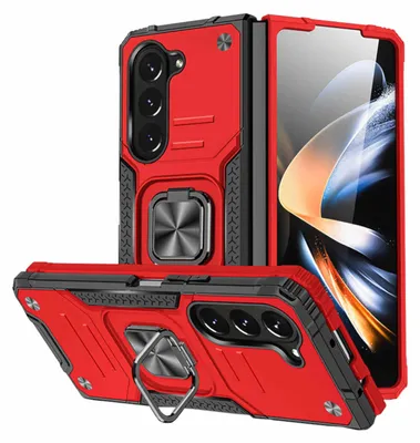 Obrázek produktu pro Pouzdro na mobilní telefon Samsung Galaxy Z Fold5 5G Armor s magnetickým kroužkem, červené,