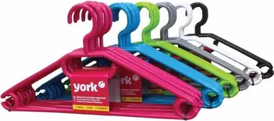 Zdjęcie produktu dla Komplet 9 wieszaków plastikowych obrotowych