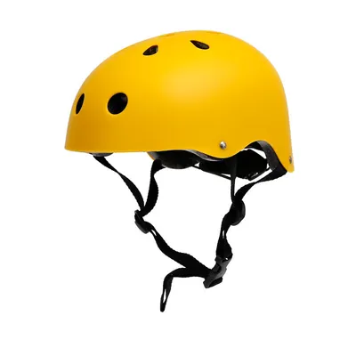 Imagen del producto de Casco para bicicleta Kinderhelm, ideal para actividades al aire libre, color amarillo. Adecuado para niños de 3 a 8 años