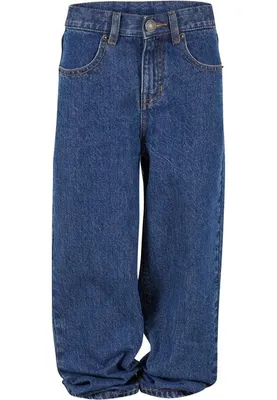Produktbild von Urban Classics Jeans für Jungen im Stil der 90er Jahre, mittelblau, gewaschen - Größe 134/140