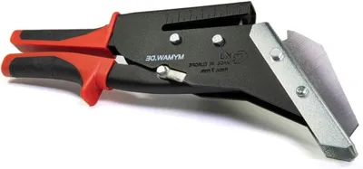 Productafbeelding van Leisteen schaar - Dakbedekking schaar - Dakbedekking snijden - Met perforator - 35 mm blad - Zwart Rood