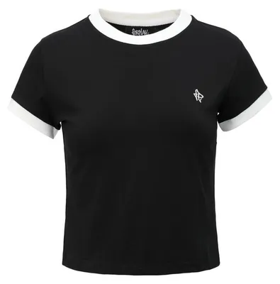Produktbild von Forplay T-Shirt Damen Crop T-Shirt black schwarz L