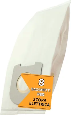 Immagine prodotto di Elettrocasa Sacchetti Aspirapolvere VT25 per DELONGHI, 8 pezzi in TNT