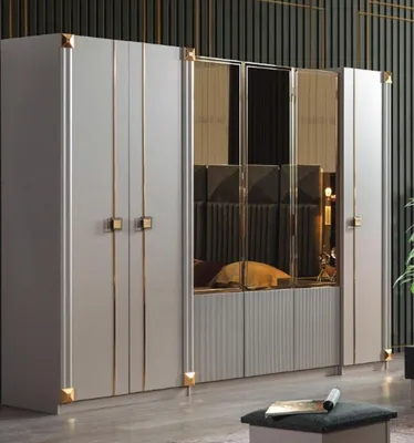 Produktbild von Designer Kleiderschrank Schlafzimmer  Schränke Stil Holzmöbel