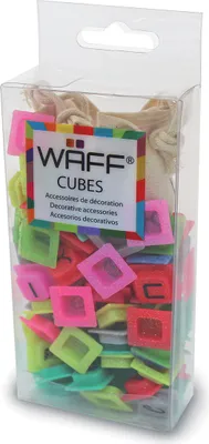 Produktbild von Waff Waff Cubes Set Glitzerbuchstaben 100 Stück