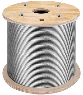 Obrázek produktu pro VEVOR kabel z nerezové oceli 3/16 palce x 1000 stop, T316 námořní kabelové zábradlí, 1 x 19 pramenů, pletený letecký kabel pro zábradlí, pohádková světla, zavěšení verandy, plotu, DIY zábradlí