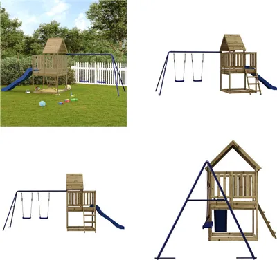 Produktbild von vidaXL Spielturm Imprägniertes Kiefernholz - Spielplatz - Spielplätze - Garten Spielplatz - Outdoor Spielplatz