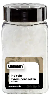 Zdjęcie produktu dla Ubena sól morska indyjska płatki piramidki łagodny smak 225g