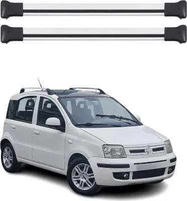 Image de Barres de toit transversales pour Fiat Panda 2012-2025 Aluminium Gris