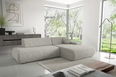 Produktbild von Masseno Ecksofa DELTA R-S mit Schlaffunktion L-Form, Sofa mit Bettkasten, Wohnzimmersofa, Couch, Soffa, Bettsofa, Couchgarnitur- Grau, PUENTE 11