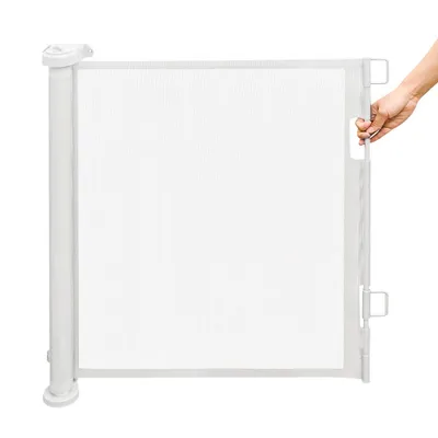 Produktbild von Türschutzgitter Rollo 0-150cm Treppenschutzrollo Treppenschutzgitter Einziehbares für Babys und Haustiere Weiß