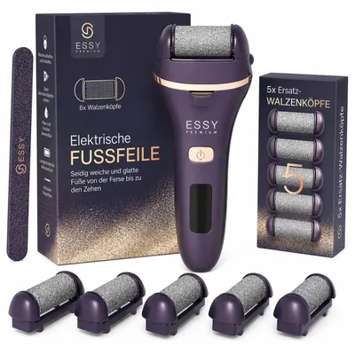 Produktbild von Essy Hornhautentferner Elektrisch mit 5 Ersatzrollen Hornhaut Entfernen Fuß Elektrischer Hornhautentferner Elektrisch