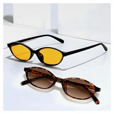 Produktbild von 2er Set Katzenaugen-Sonnenbrillen für Damen - Polarisierte Brillen mit UV400-Schutz