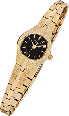 Produktbild von Regent Damen Stahlarmband Uhr gold F-378 Quarzuhr URF378