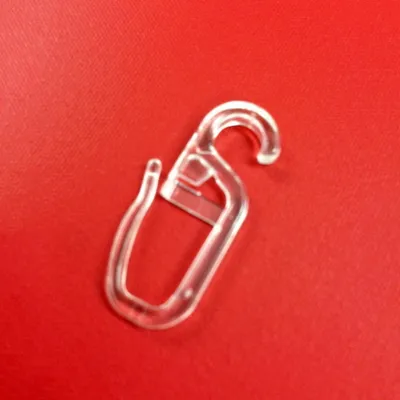 Produktbild von 25 Stück Faltenhaken Gardinenhaken Faltenlegehaken für Gardinenringe 5 mm Öse transparent