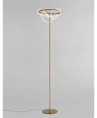 Image de Tiriac LED Lampadaire Métal, Or