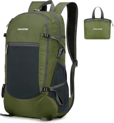 Produktbild von Leichter, faltbarer Rucksack, wasserabweisender, verstaubarer Reiserucksack, Tagesrucksack fuer Maenner und Frauen, Radfahren, Camping, Wandern