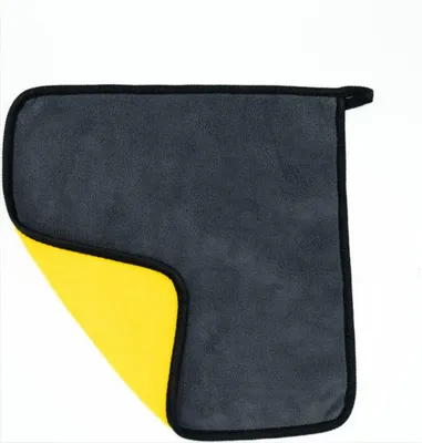 Produktbild von CHPN – Mikrofasertuch – Mikrofaser-Autotuch – Auto-Reinigungstuch – Reinigungstuch für Auto – Mikrofasertuch – Trockentuch – 30/30 cm – Grau/Gelb