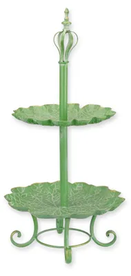 Produktbild von Etagere zweistöckig Kuchenständer Metall Replikat Retro Design Dekoration