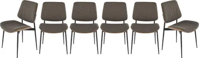 Produktbild von SIGNATURE - Set mit 6 Stühlen aus taupefarbenem Steppstoff H82,5 cm - GISELLE