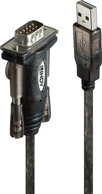 Obrázek produktu pro Lindy 42855, Šedá, Průhledná, 1,5 m, USB Typ-A, RS-232, Samec, Samec