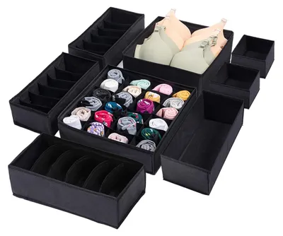 Immagine prodotto di Set di 8 organizer pieghevoli per biancheria intima e accessori