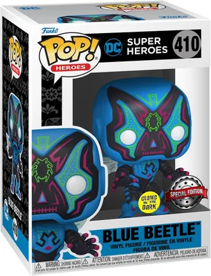 Produktbild von DC Super Hereos - Blue Beetle 410 Special Edition Glows - Funko Pop! - Vinyl Figur