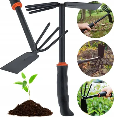 Image de Houe de jardin bêche droite avec griffes
