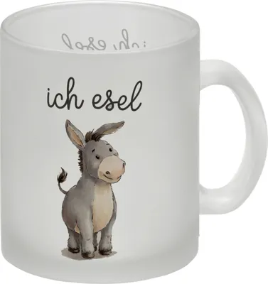 Produktbild von Ich Esel Glas Tasse für Tierliebhaber