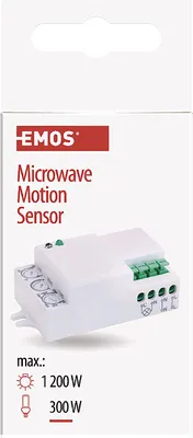 Zdjęcie produktu dla Czujnik EMOS MW (czujnik ruchu) IP20 1200W, biały, G1210