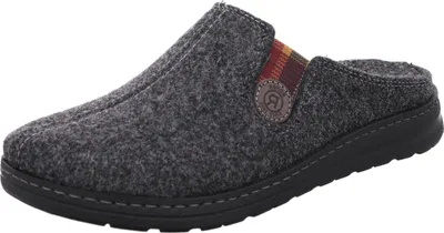 Produktbild von Rohde Herren Pantoffel Hausschuh Filz Stretcheinsatz Asiago 7142, Größe:42 EU, Farbe:Schwarz
