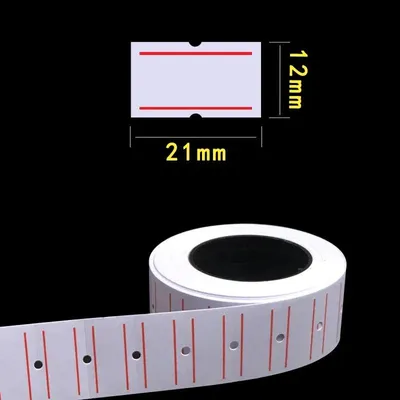 Zdjęcie produktu dla Samoprzylepne etykiety cenowe - do pistoletu do etykiet 5500 - 1 rolka, 400 etykiet - papier - 5 x 2 cm