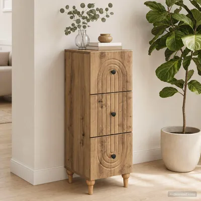 Immagine prodotto di vidaXL Comodino in rovere Artisan 33 x 34,5 x 90 cm in materiale derivato dal legno