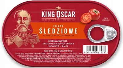 Zdjęcie produktu dla Filety śledziowe w sosie pomidorowym 160g