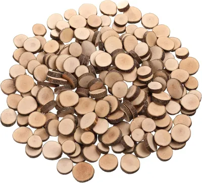 Productafbeelding van Houten schijven om te knutselen, decoratie, klein, 100 stuks, houten schijven, onvoltooide doe-het-zelf handwerk, houten schijven, bruiloft