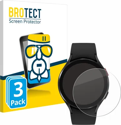 Produktbild von 3x BROTECT Schutzglas für Samsung Galaxy Watch 4 (44mm) Schutzfolie Panzer Folie Glas Display Schutz klar
