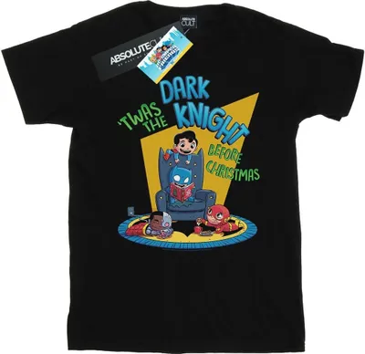 Produktbild von DC Comics - "Super Friends Dark Knight Before Christmas" T-Shirt für Herren BI22243 (XL) (Schwarz)
