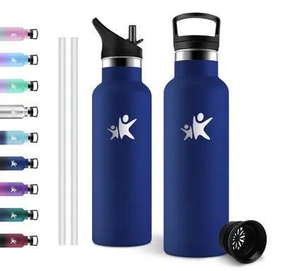 Produktbild von JAPORIA Thermosflasche 500ml, Kohlensäure Geeignet, Trinkflasche Edelstahl mit S